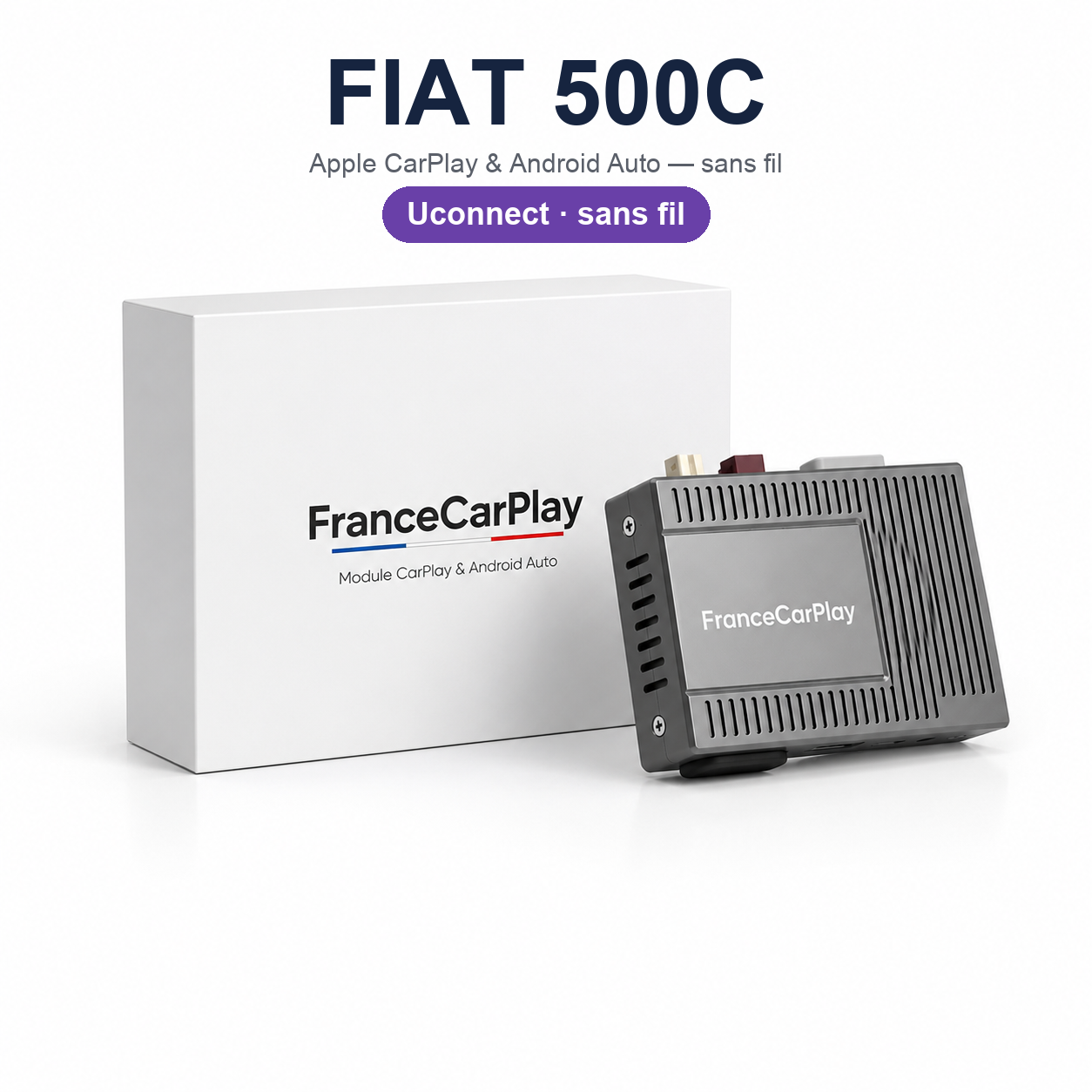 BOITIER FIAT 500C UCONNECT CarPlay Android Auto