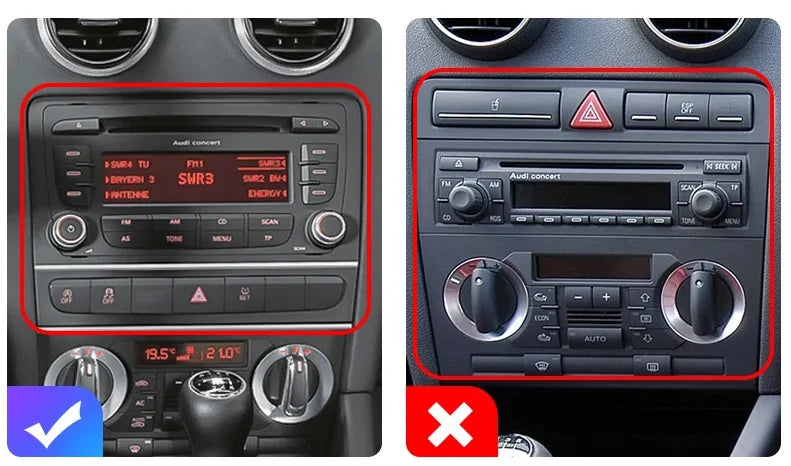 Apple CarPlay sans fil et Android Auto pour Audi A3 (2003-2013)