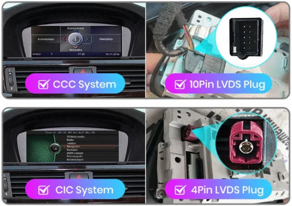 Apple CarPlay sans fil et Android Auto pour BMW Série 3 (2005-2012)