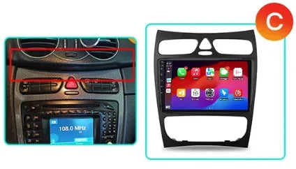 Apple CarPlay sans fil et Android Auto pour Mercedes Classe C / CLK (2000-2005)
