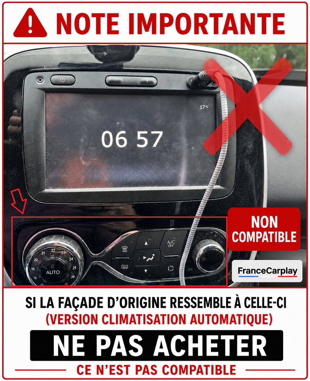 RENAULT TRAFIC 3 [2014–2021] – Avec écran d'origine