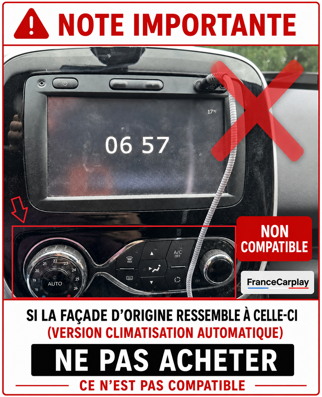 RENAULT TRAFIC 3 [2014–2021] – Avec écran d'origine