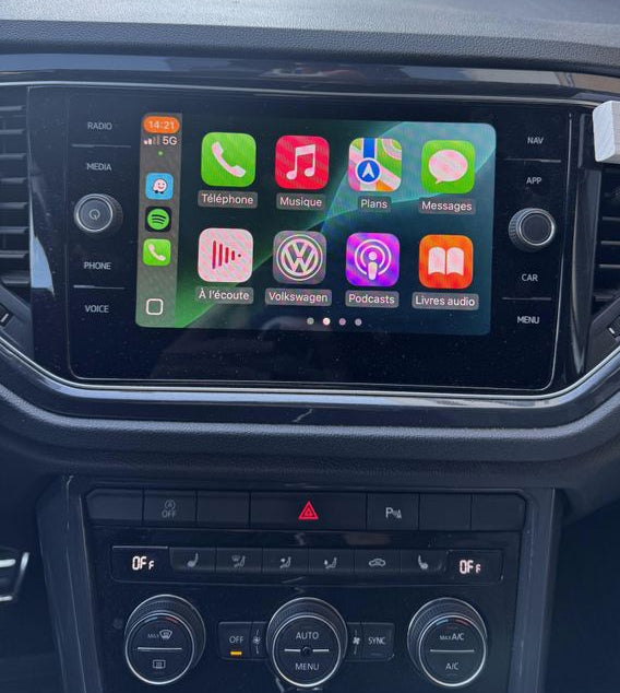 Apple CarPlay sans fil et Android Auto pour Volkswagen T-Roc (2018-2021)