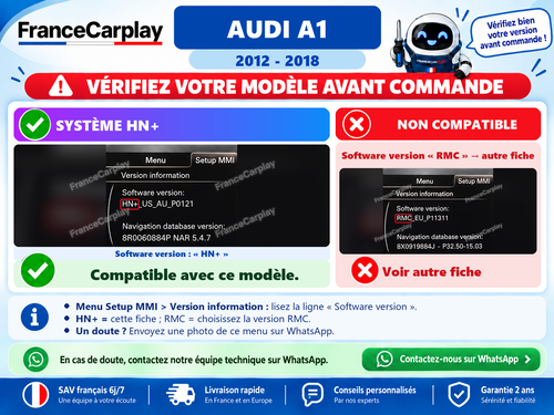 Vérifiez votre système avant commande