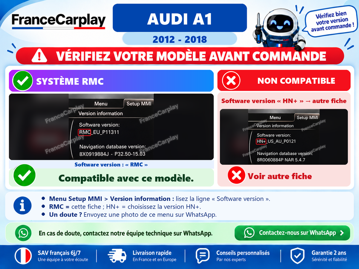 Vérifiez votre système avant commande