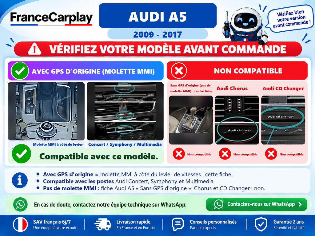 AUDI A5 [2009–2017] Avec GPS d’origine - Multimedia