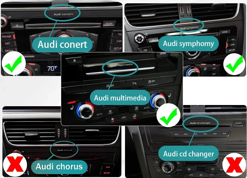 Autoradio CarPlay Audi A5 avec écran tactile intégré