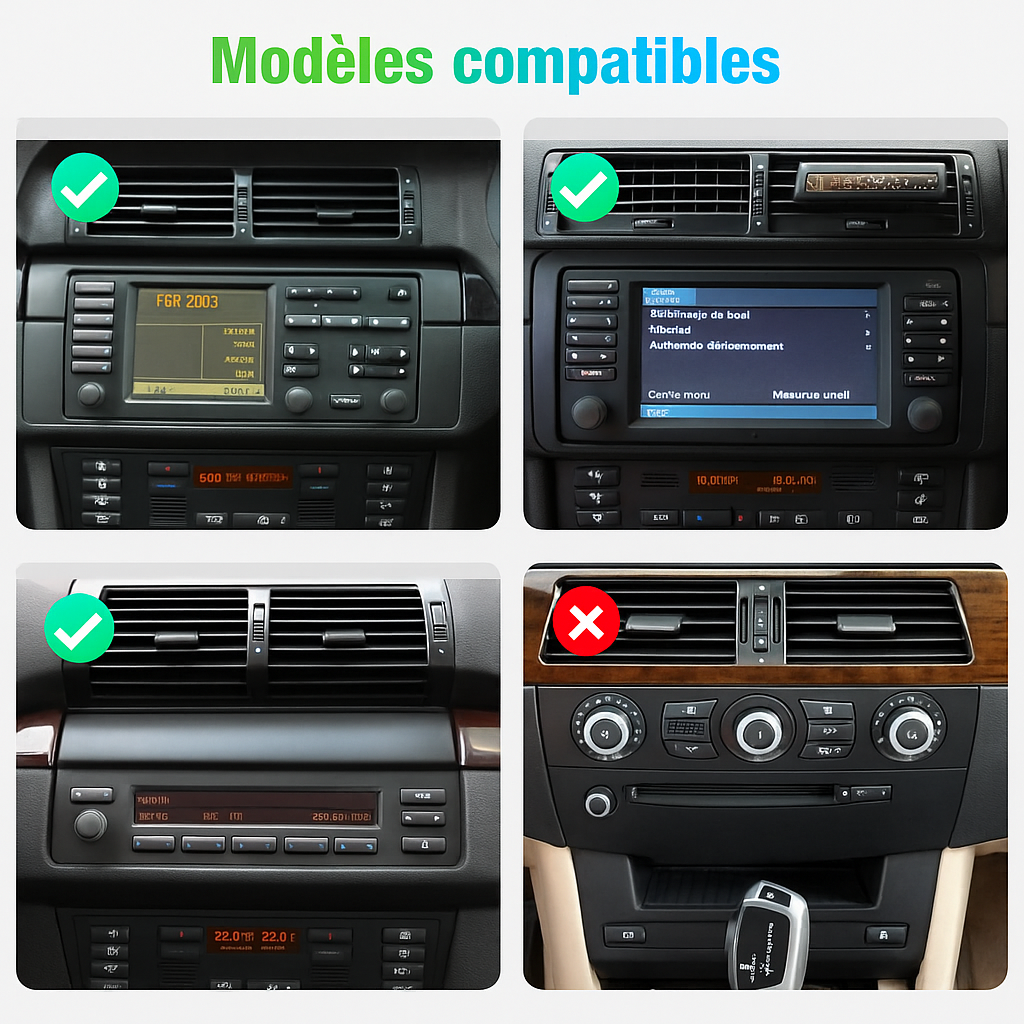 Autoradio CarPlay BMW Série 5 E39 / X5 E53 avec écran tactile intégré