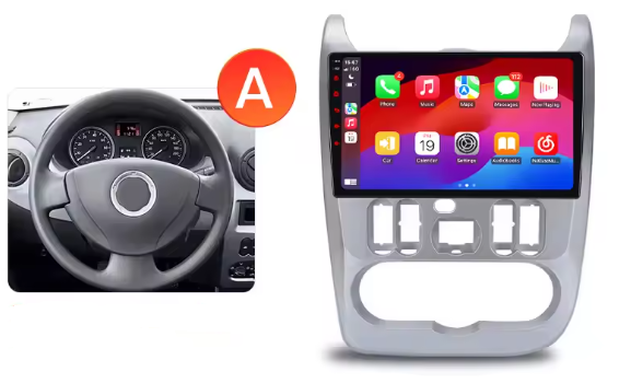 Autoradio CarPlay Dacia Logan 1 avec écran tactile intégré