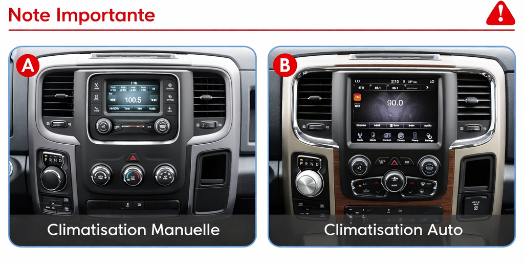 Autoradio CarPlay Dodge Ram avec écran tactile intégré
