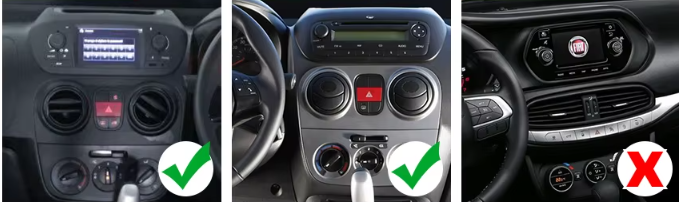 Autoradio CarPlay Fiat Qubo avec écran tactile intégré