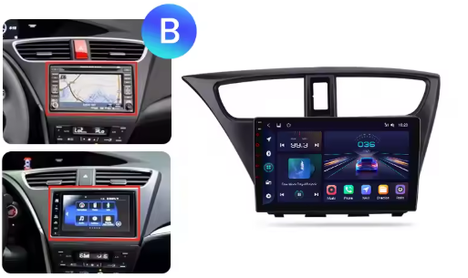 Autoradio CarPlay Honda Civic avec écran tactile intégré