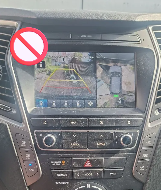 Autoradio CarPlay Hyundai Santa Fe avec écran tactile intégré