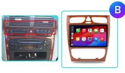Autoradio CarPlay Mercedes Classe C / CLK avec écran tactile intégré