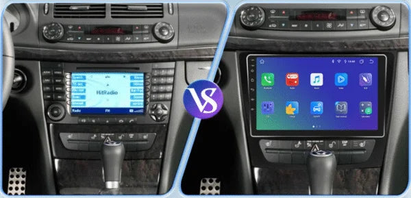Autoradio CarPlay Mercedes Classe E W211 W212 avec écran tactile intégré