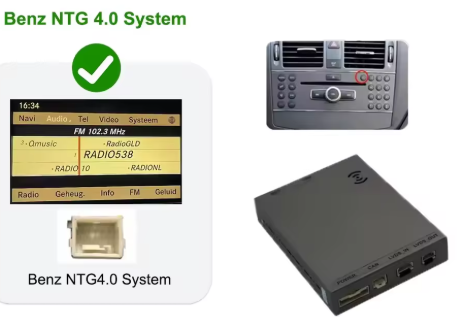 Autoradio CarPlay Mercedes CLA / ML / GL avec écran tactile intégré