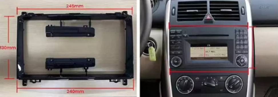 Autoradio CarPlay Mercedes Viano W639 avec écran tactile intégré