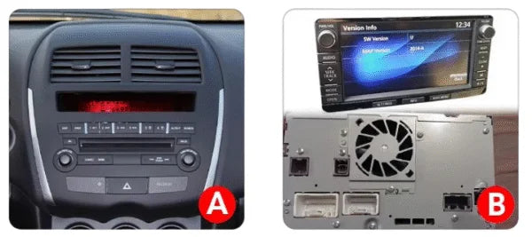 Autoradio CarPlay Mitsubishi ASX avec écran tactile intégré