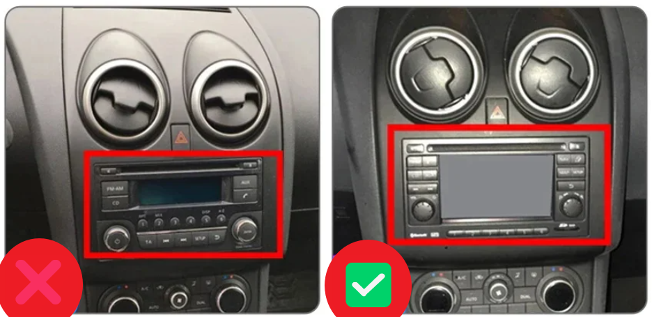 Autoradio CarPlay Nissan Qashqai avec écran tactile intégré