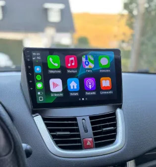 Autoradio CarPlay Peugeot 207 avec écran tactile intégré