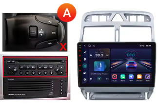 Autoradio CarPlay Peugeot 307 avec écran tactile intégré