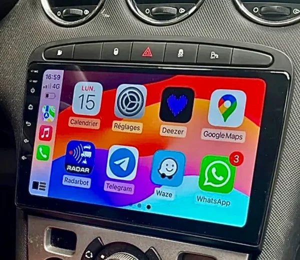 Autoradio CarPlay Peugeot 308 avec écran tactile intégré