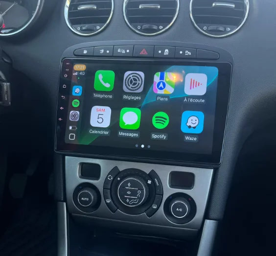 Autoradio CarPlay Peugeot 408 avec écran tactile intégré