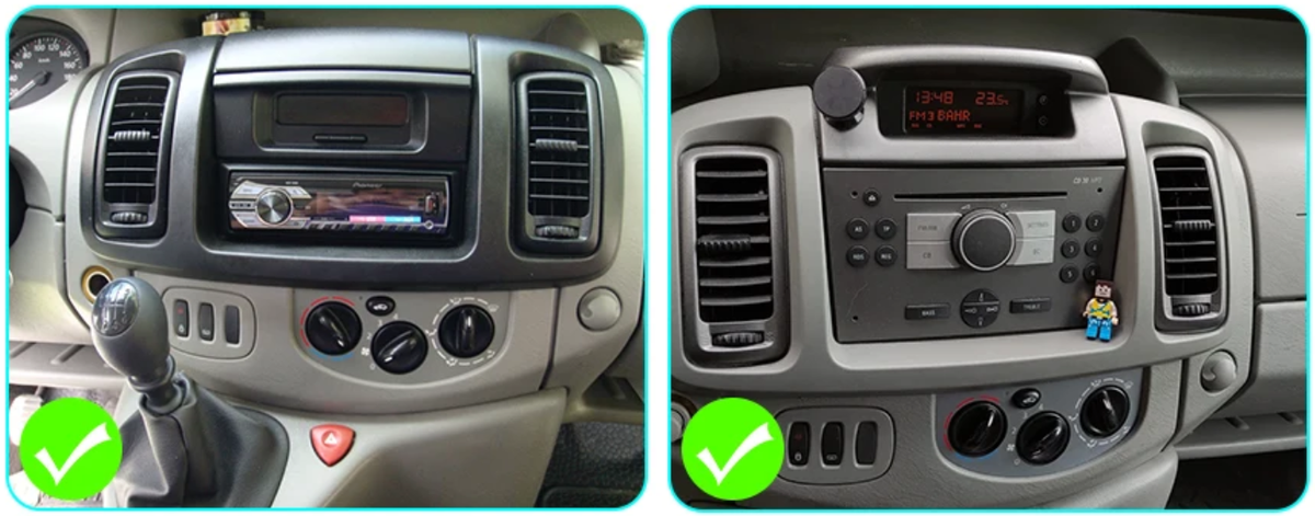 Autoradio CarPlay Renault Trafic 2 avec écran tactile intégré