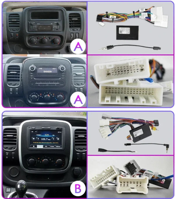 Autoradio CarPlay Renault Trafic 3 avec écran tactile intégré