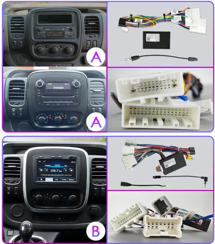 Autoradio CarPlay Renault Trafic 3 avec écran tactile intégré