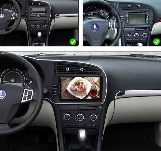 Autoradio CarPlay Saab 9-3 avec écran tactile intégré