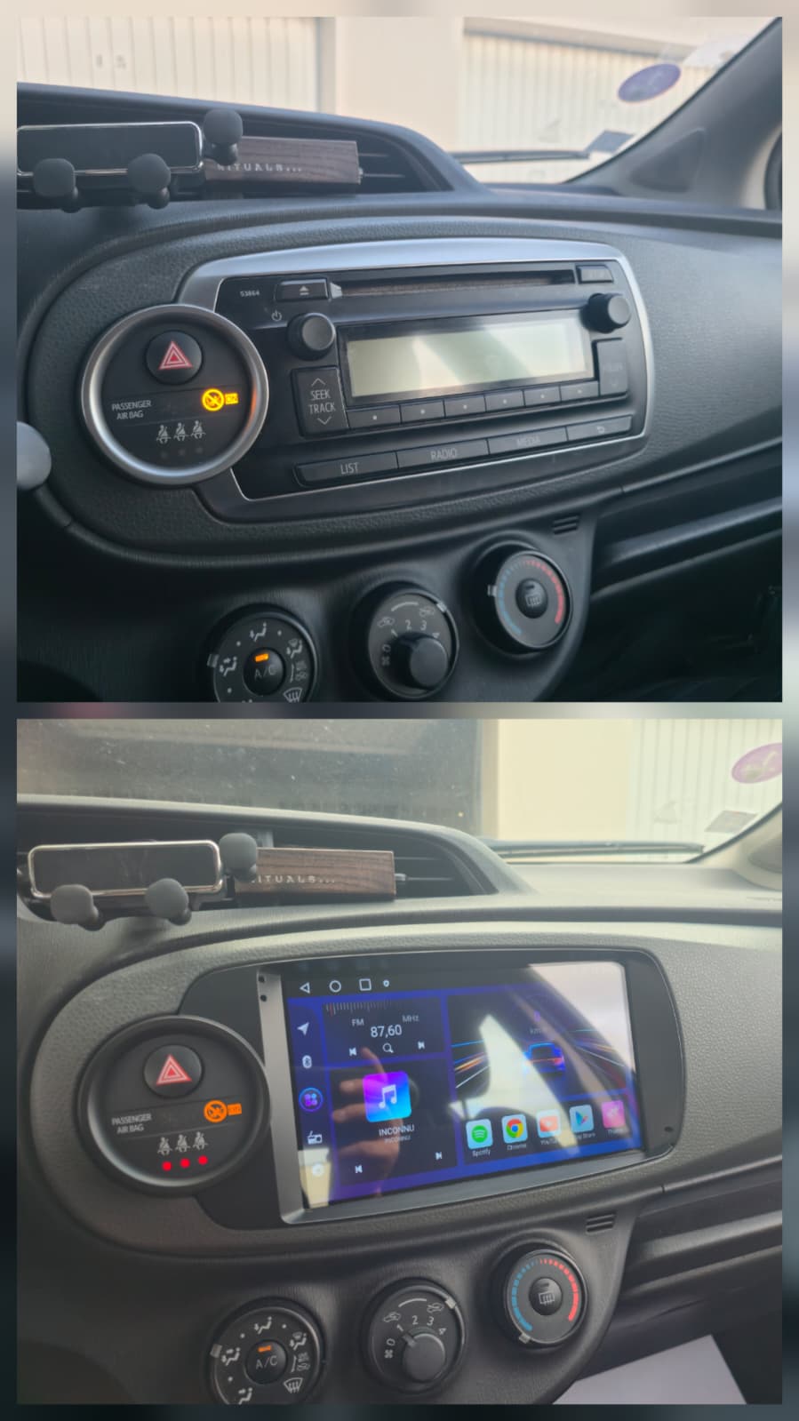 Autoradio CarPlay Toyota Yaris avec écran tactile intégré