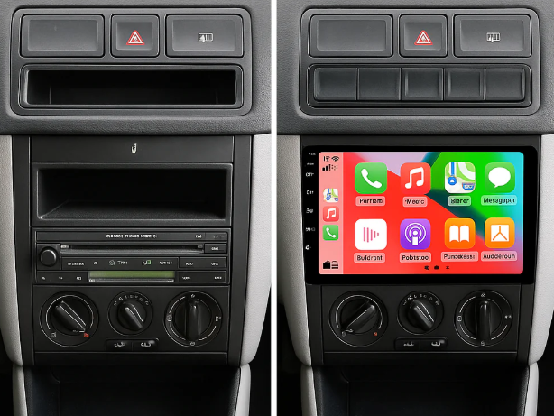 Autoradio CarPlay Volkswagen Golf 4 avec écran tactile intégré