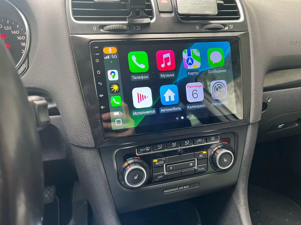 Autoradio CarPlay Volkswagen Golf 6 avec écran tactile intégré