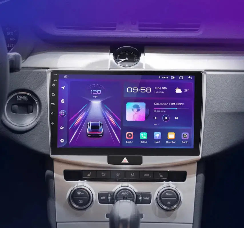 Autoradio CarPlay Volkswagen Passat CC avec écran tactile intégré