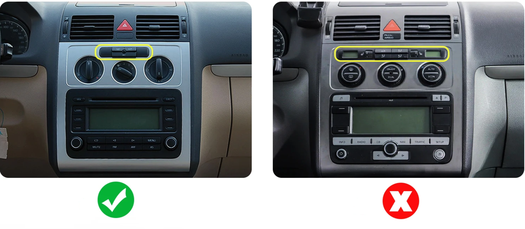 Autoradio CarPlay Volkswagen Touran avec écran tactile intégré