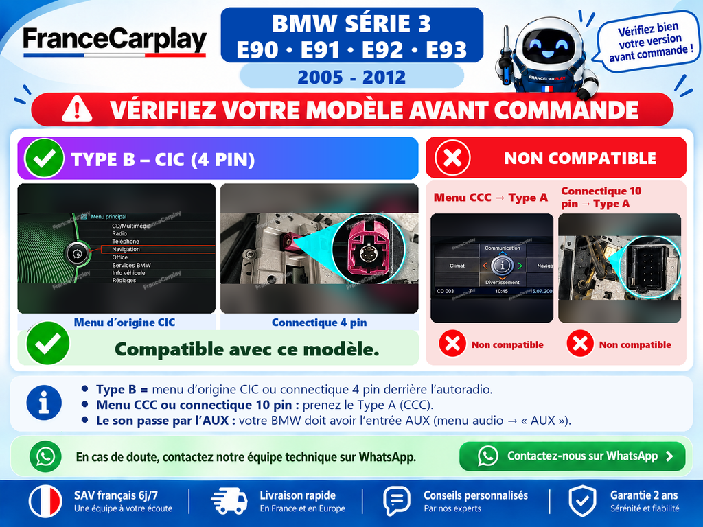Vérifiez votre système avant commande