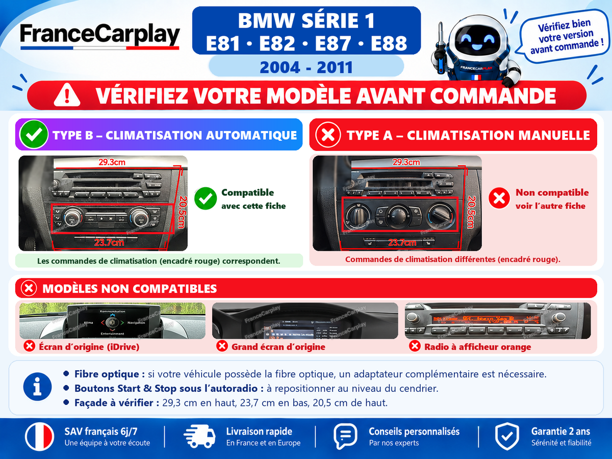 Vérifiez votre système avant commande