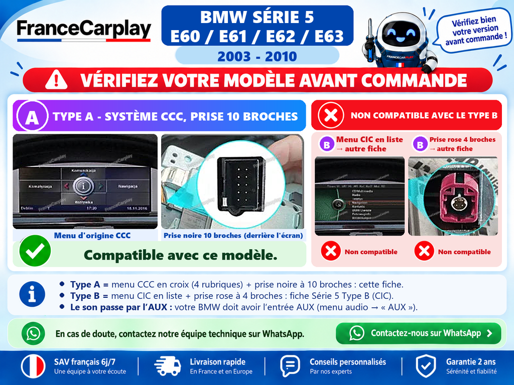 Vérifiez votre système avant commande