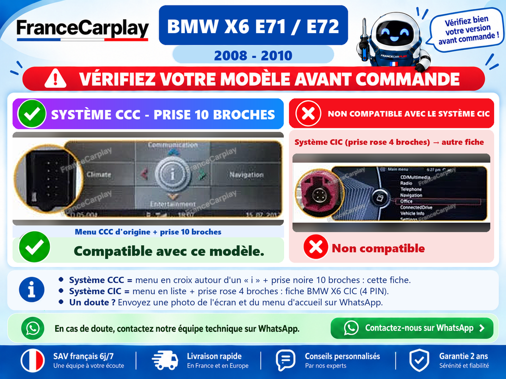 BMW X6 [2008–2010] E71 / E72 – CCC (10 PIN)
