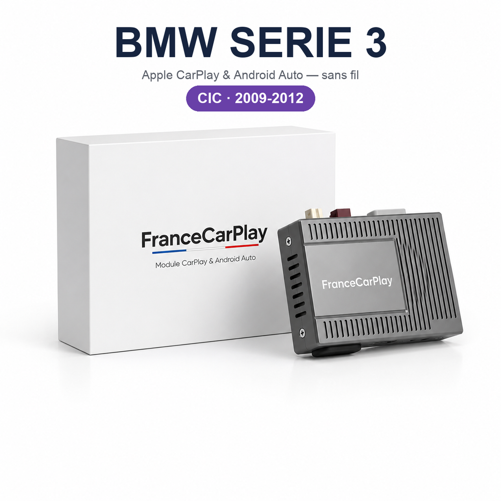 Boîtier CarPlay et Android Auto sans fil pour BMW Série 3 CIC (2009-2012)
