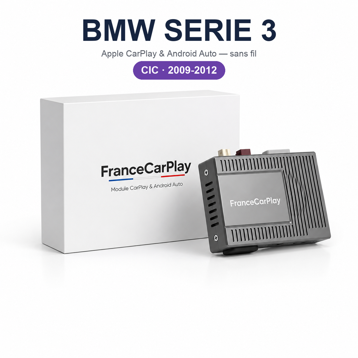 Boîtier CarPlay et Android Auto sans fil pour BMW Série 3 CIC (2009-2012)
