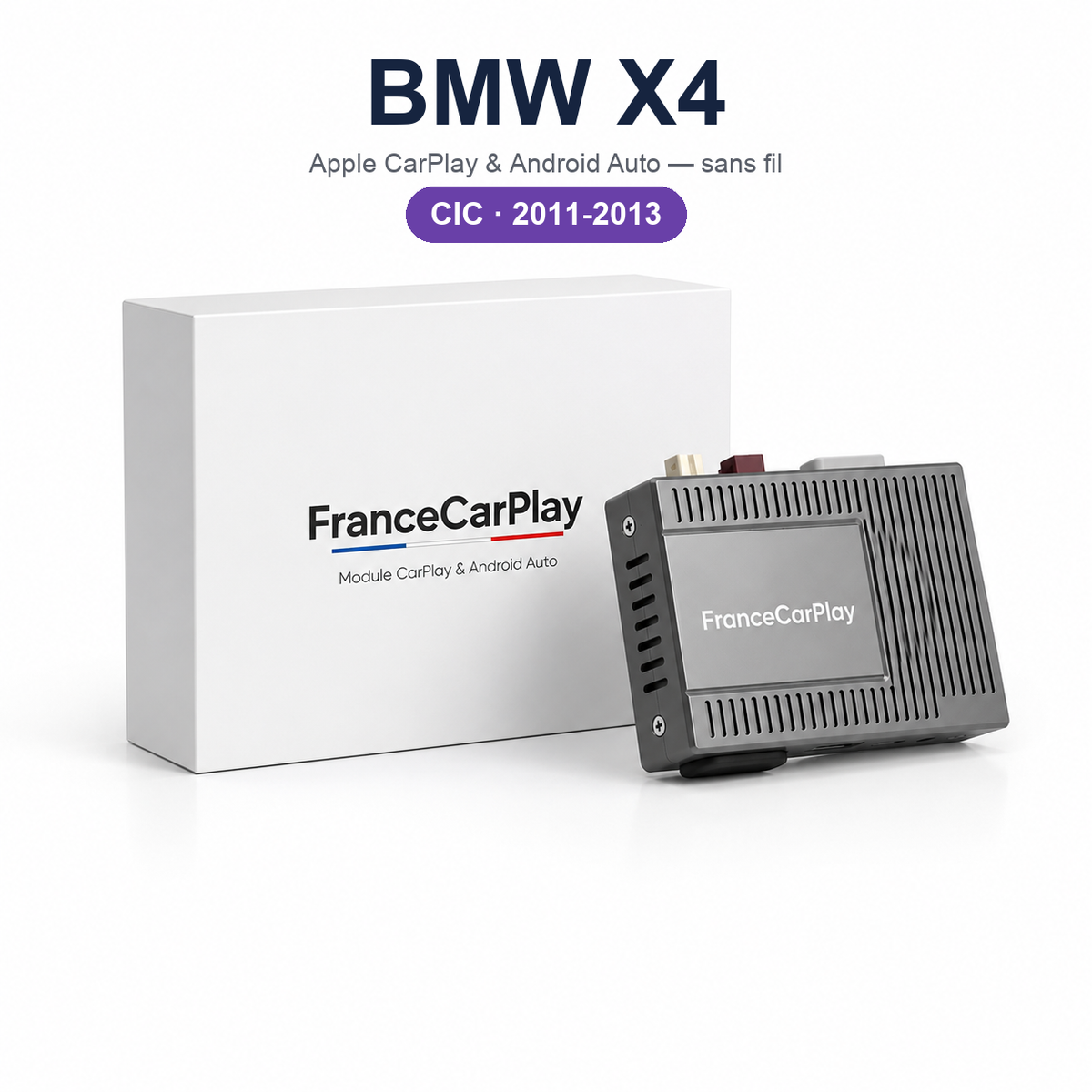 Boîtier CarPlay et Android Auto sans fil pour BMW X4 CIC (2011-2013)