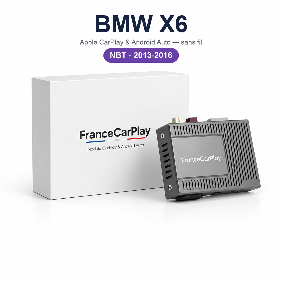 Boîtier CarPlay et Android Auto sans fil pour BMW X6 NBT (2013-2016)