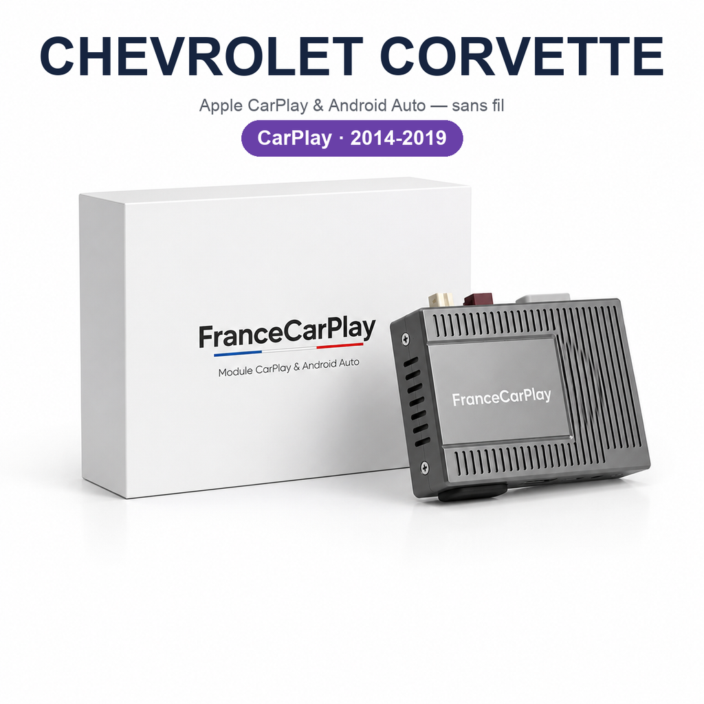 Boîtier CarPlay et Android Auto sans fil pour Chevrolet Corvette (2014-2019)