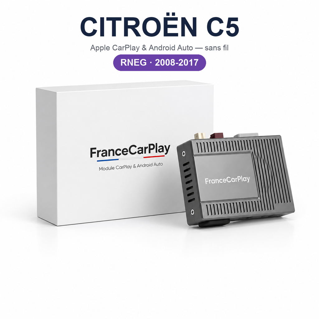 Boîtier CarPlay et Android Auto sans fil pour Citroën C5 RNEG (2008-2017)