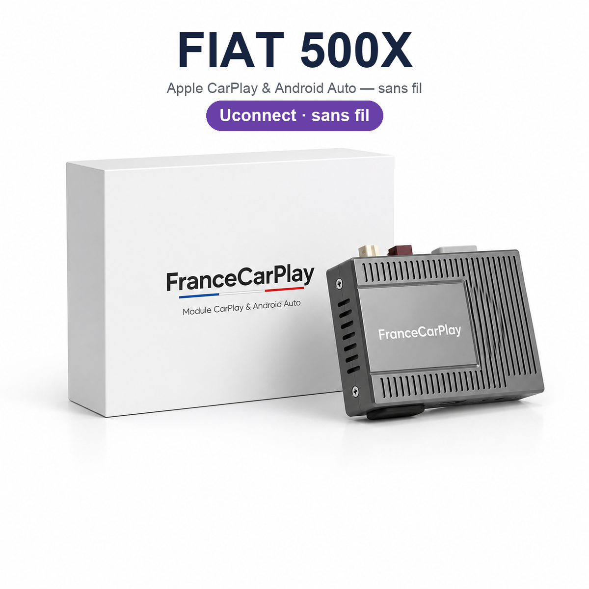 Boîtier CarPlay et Android Auto sans fil pour Fiat 500X UCONNECT (2013-2019)