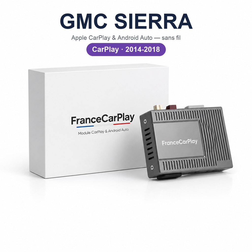 Boîtier CarPlay et Android Auto sans fil pour GMC Sierra (2014-2018)