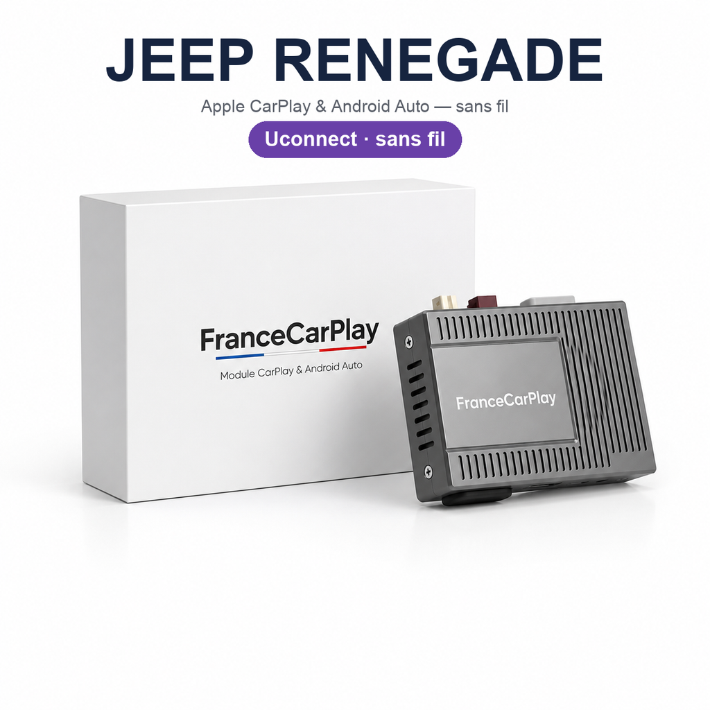 Boîtier CarPlay et Android Auto sans fil pour Jeep Renegade (2013-2019)