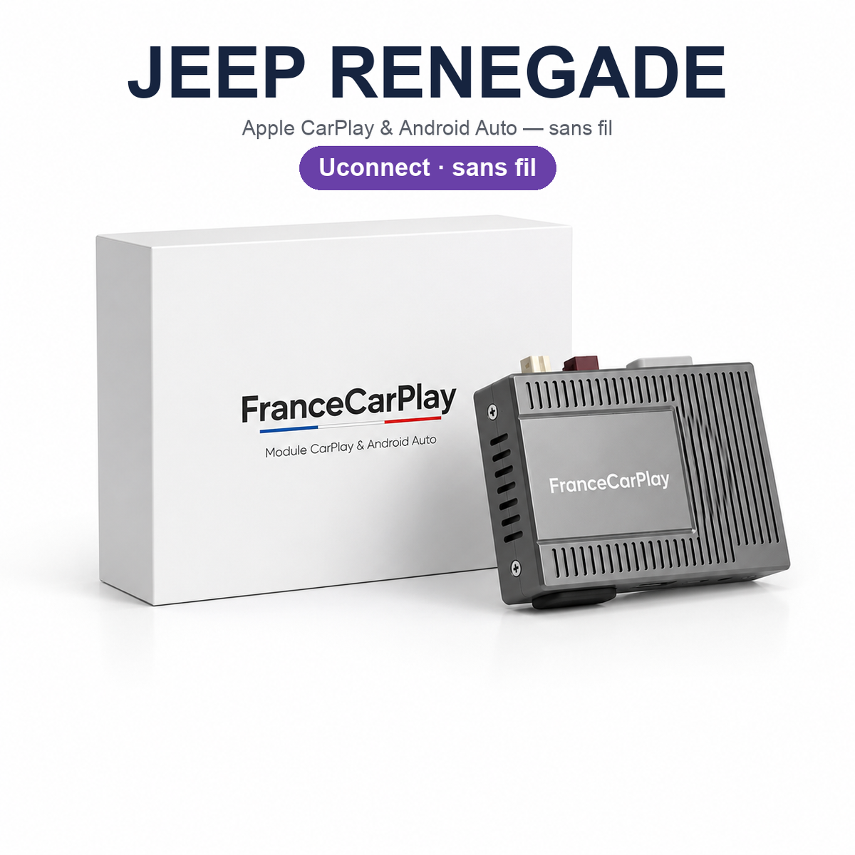 Boîtier CarPlay et Android Auto sans fil pour Jeep Renegade (2013-2019)
